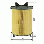 HAVA FİLTRESİ CADDY 3-PASSAT-GOLF 5-JETTA 3-TOURAN-TIGUAN-LEON-OCTAVIA-ALTEA 1.4TSI-1.6-2.0FSI 1F0129620 3C0129620 3C0129620A