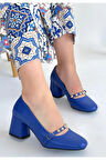 Tino Mavi Cilt Topuklu Ayakkabı