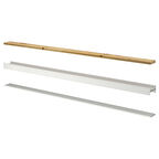 Gömme dolap için sürgü kapak rayı, beyaz, 12.2x200 cm, 3 adet