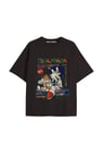 UNİSEX Bay Sonic Desenli Siyah Yazlık T-shirt