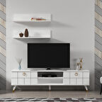 MOBİLYA GEZEGENİ LOVE GOLD TV ÜNİTESİ Beyaz 180 CM