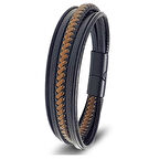  FM Siyah Kahve Çoklu Deri Bileklik 31833B2D1 