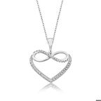 Gümüş Kalpli Sonsuzluk Kadın Kolye
