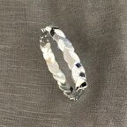 Yaprak Model Özel Gümüş Renk 1. Kalite Şık Çelik Kelepçe Bileklik