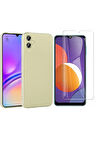 Samsung Galaxy A06 ile Uyumlu Kılıf Soft Yumuşak Telefon Kılıfı ve Temperli Cam Ekran Koruyucu