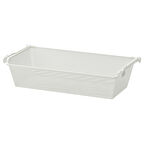 Raylı tel sepet, beyaz, 75x35 cm