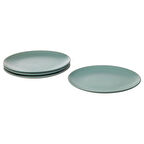 Tabak seti, mat açık turkuaz, 26 cm, 4 adet