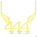 Gümüş Gold 444 Melek Sayısı Kadın Kolye