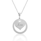 Gümüş Aşk Çemberi İsimli Kadın Kolye