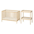 Bebek mobilya seti, kayın, 60x120 cm, 2 parça