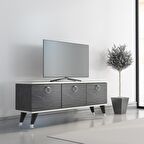 MOBİLYA GEZEGENİ SANDRA TV ÜNİTESİ ROYAL MERMER -  GÜMÜŞ 130 CM