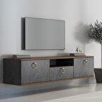 MOBİLYA GEZEGENİ WALL TV ÜNİTESİ 150 CM Ceviz - MERMER