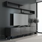  MOBİLYA GEZEGENİ LİYA TV ÜNİTESİ 150 CM BENDIR MERMER - GÜMÜŞ