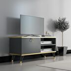 MOBİLYA GEZEGENİ Gold Sweet Tv Ünitesi 90 cm Antrasit GOLD