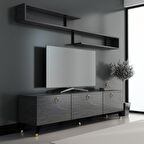 MOBİLYA GEZEGENİ LİYA TV ÜNİTESİ 150 CM BENDIR MERMER - GOLD