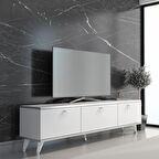 MOBİLYA GEZEGENİ Beyaz Gümüş Elite Gold Tv Ünitesi 180 cm Z2001