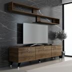  MOBİLYA GEZEGENİ LİYA TV ÜNİTESİ 150 CM Ceviz GÜMÜŞ