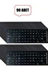 90 Adet Türkçe F Klavye Etiketi Laptop Pc Sticker Kaliteli PvcKeyboard Sticker PVC Harf Çıkartmaları