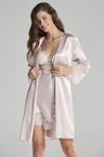 Pierre Cardin 6'lı Kaplı Midi Gecelik Sabahlık Set 6015 Pudra