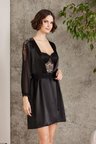 Pierre Cardin Saten Gecelik Sabahlık Pijama Şort 6'lı Gelin Çeyiz Seti 6005