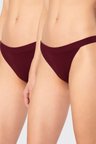 Türen Kadin Likrali Ribana Tanga 2'li Paket 931/Bordo