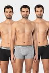 Cacharel Erkek Desenli Likrali Boxer 3'lü Paket 1339/Siyah 2
