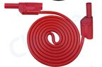 Test Kablosu Korumalı Tip Prop Uçlu 1 metre Kırmızı