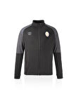 Galatasaray Orijinal Lisanslı Umbro Dik Yaka Fermuarlı Siyah Sweat