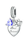 Mavi Patili Dost Charm | 925 Ayar Gümüş