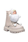 Ortopedik Fermuarlı Oyuncaklı Soğuk Geçirmez Günlük Kız Çocuk Botu BEJ
