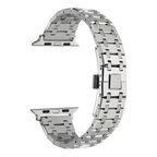 Apple Watch 7 45mm Kordon Şerit Tasarımlı Klipsli Metal KRD83