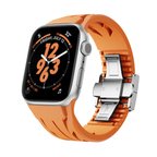 Apple Watch 45mm Kordon Metal Tokalı Kesilebilir Silikon KRD127