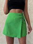 Kuş gözü şort etek yeşil s25819