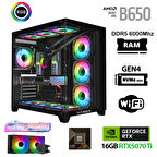 Xaser Velox x150 Ryzen 7 9800X3D 64GB DDR5 Ram 2TB M.2 NVMe SSD 16GB RTX5070Ti Masaüstü Oyuncu Bilgisayarı