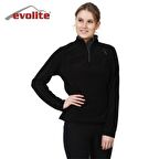 Evolite Fuga Kadın Mikro Polar Sweater - Siyah