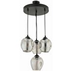 Trendylight Bowling 4 Lü Füme Renkli Sarkıt Avize