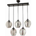 Trendylight Bowling 5 Li Füme Renkli Sıralı Avize