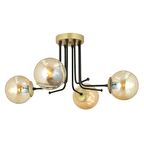 Trendylight Derin 4'Lü Bal Cam Plafonyer Avize - Eskitme Siyah