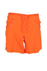 Kadın Deniz Şortu 2 Adet Cepli Pamuklu Su Yitici Özellik Tahriş Etmez Turuncu BN-10