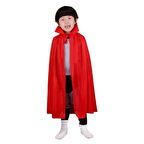 Periboia Kırmızı Renk Yakalı Pelerin Çocuk Boy 90 cm