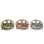 Periboia İstanbul Temalı Metal Magnet Yuvarlak Tasarım