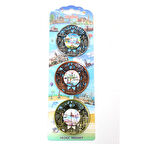 Periboia İstanbul Temalı Metal Magnet 3'lü Set Model 1