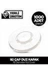 92 Çap Düz Kapak – 1.000 Adet