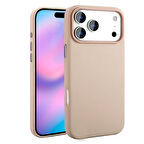 iPhone 17 Pro Kılıf Kablousz Şarj Özellikli PU Deri Görünümlü Kupra Kapak