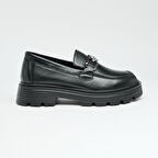 Günlük Hakiki Deri Kadın Tokalı Casual Ayakkabı