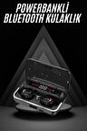 Bluetooth Kulaklık Dijital Şarj Göstergeli Powerbankli Bass Özellikli Kablosuz Kulakiçi 5.1 Mikrofonlu