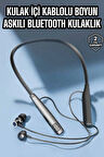 Boyun Askılı Bluetooth Kulaklık Uzun Şarj Süreli Dijital Göstergeli Kablolu