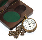 Ahşap Kutulu Pirinç Köstekli Saat Model 7