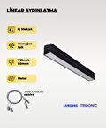 120 cm Siyah Metal Kasa Lineer Aydınlatma 4000K (Gün Işığı)