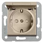 Viko Novella Bronz Kapaklı Topraklı Priz - Çerçevesiz